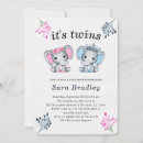 Recherche de twin baby shower invitations Rose et bleu