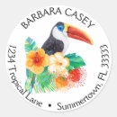Search for tropical return address stickers Watercolor