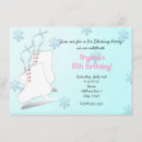 Search for ice skating birthday invitations Snowflakes
