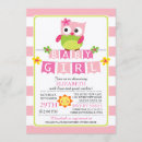 Search for owl baby girl shower invitations Modern