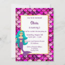 Search for mermaid scales birthday invitations Purple