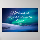 Search for nothing is impossible with god posters Bible verse