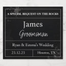 Search for groomsmen beer labels Black and white
