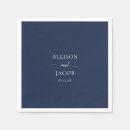 Search for navy blue wedding napkins Calligraphy