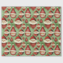 Search for traditional santa wrapping paper Vintage
