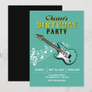Recherche de guitare anniversaire invitations Vert