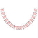 Search for coral bunting flags Watercolor