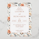 Search for rose gold floral border wedding invitations Vintage