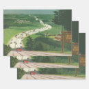 Search for highway wrapping paper Vintage