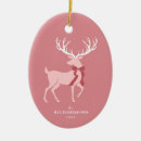 Search for pink reindeer ornaments Modern