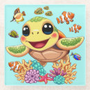 Recherche de tortue dessous de verres Poisson tropical