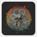Search for black floral skull stickers Vintage