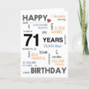 Recherche de 71 ans anniversaire cartes 71e anniversaire heureux