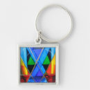 Search for blue glass keychains Geometric