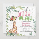 Search for jungle 1st birthday invitations Giraffe