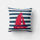 Search for navy blue and white stripes pillows Boat