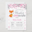 Search for fox birthday invitations Winter onederland