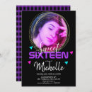 Search for plaid sweet 16 invitations Girly