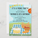 Search for picnic birthday invitations Boy