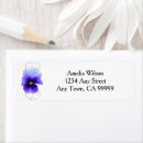 Search for pansy flower return address labels Floral