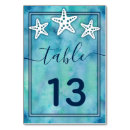Search for starfish wedding table cards Blue