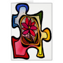 Recherche de morceaux de puzzle cartes postales Rouge