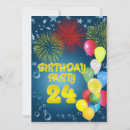 Search for 24th birthday invitations Colourful