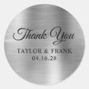 Search for silver thank you wedding stickers Glam