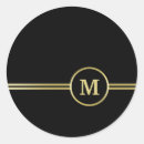 Search for black and gold monogram stickers Stripes