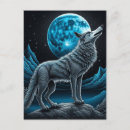 Recherche de pleine lune cartes postales Bleu