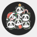 Recherche de panda drôle autocollants Noël