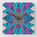 Search for blue glass clocks Purple