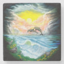 Recherche de dauphin dessous de verres Mer