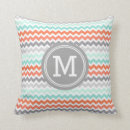Search for coral and gray pillows Trendy