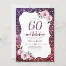 Search for purple 60th birthday invitations Floral