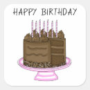 Search for chocolate birthday cake stickers Pink