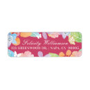 Search for rainbow butterfly return address labels For her