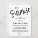 Search for surprise retirement birthday invitations Black and white