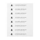 Search for thin return address labels Black and white