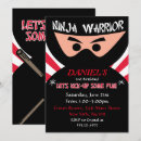 Search for ninja kids birthday invitations Ninja warrior party