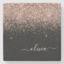 Search for rose gold glitter coasters Blush pink