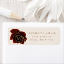 Search for burgundy gold return address labels Watercolor floral