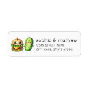Search for hamburger return address labels Cute