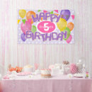 Search for happy birthday in purple banners Girl