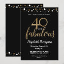 Recherche de black 40th birthday invitations Fête surprise