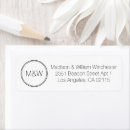 Search for circle monogram return address labels Monogrammed