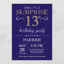 Recherche de blue and gold invitations Fête d'anniversaire