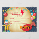 Recherche de clown drôle invitations Rouge
