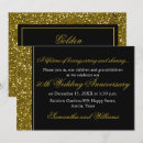 Search for parents 50th anniversary invitations Black and gold