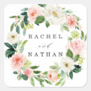 Search for white and blush wedding stickers Elegant